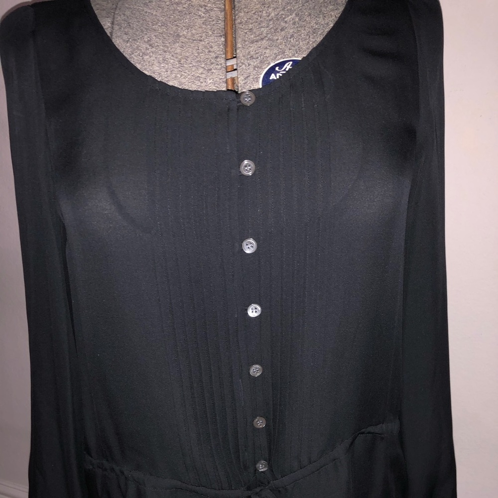 NWOT Theory Black Peasant Blouse - Picture 7 of 7